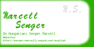 marcell senger business card